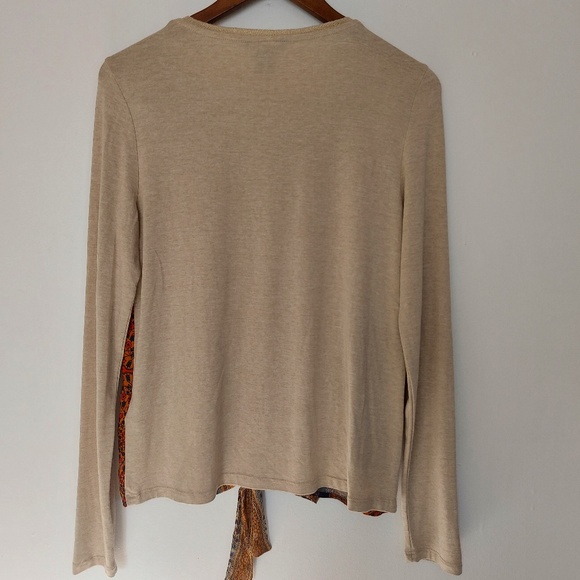 Desigual Tie Front Bejewelled Top Fall Colors! Med - Picture 5 of 6